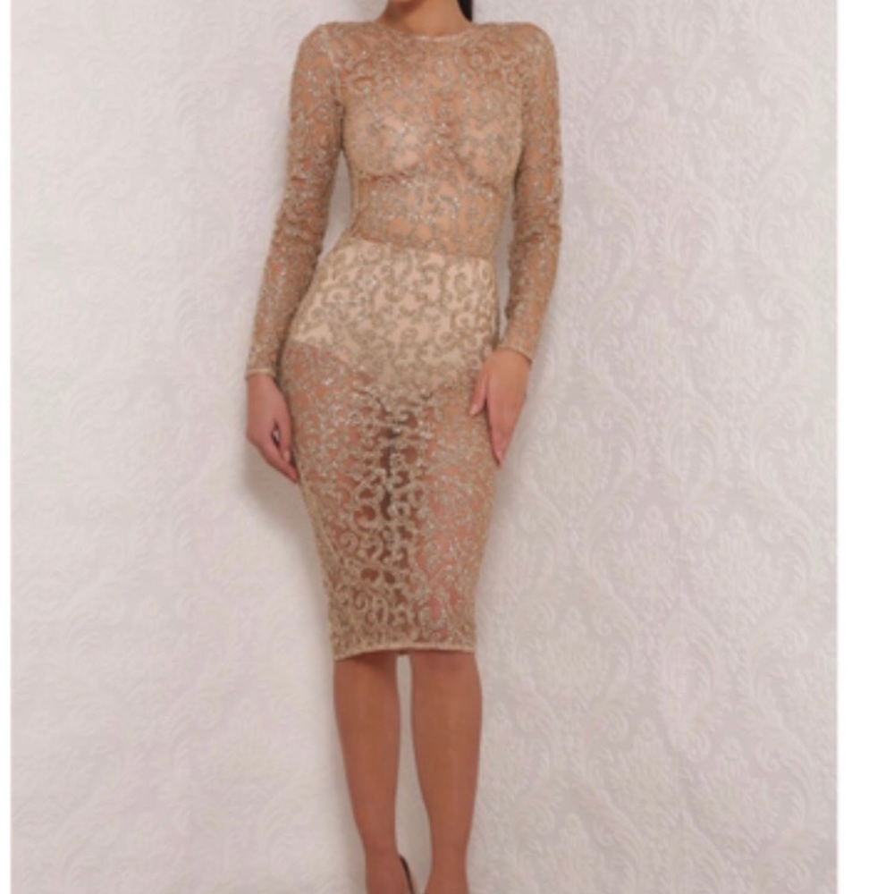 Gold Sequins Dress